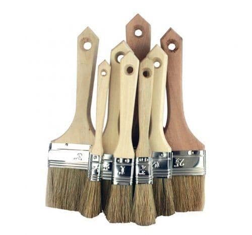 Wooden Handle Brushes 0.5" - 4"